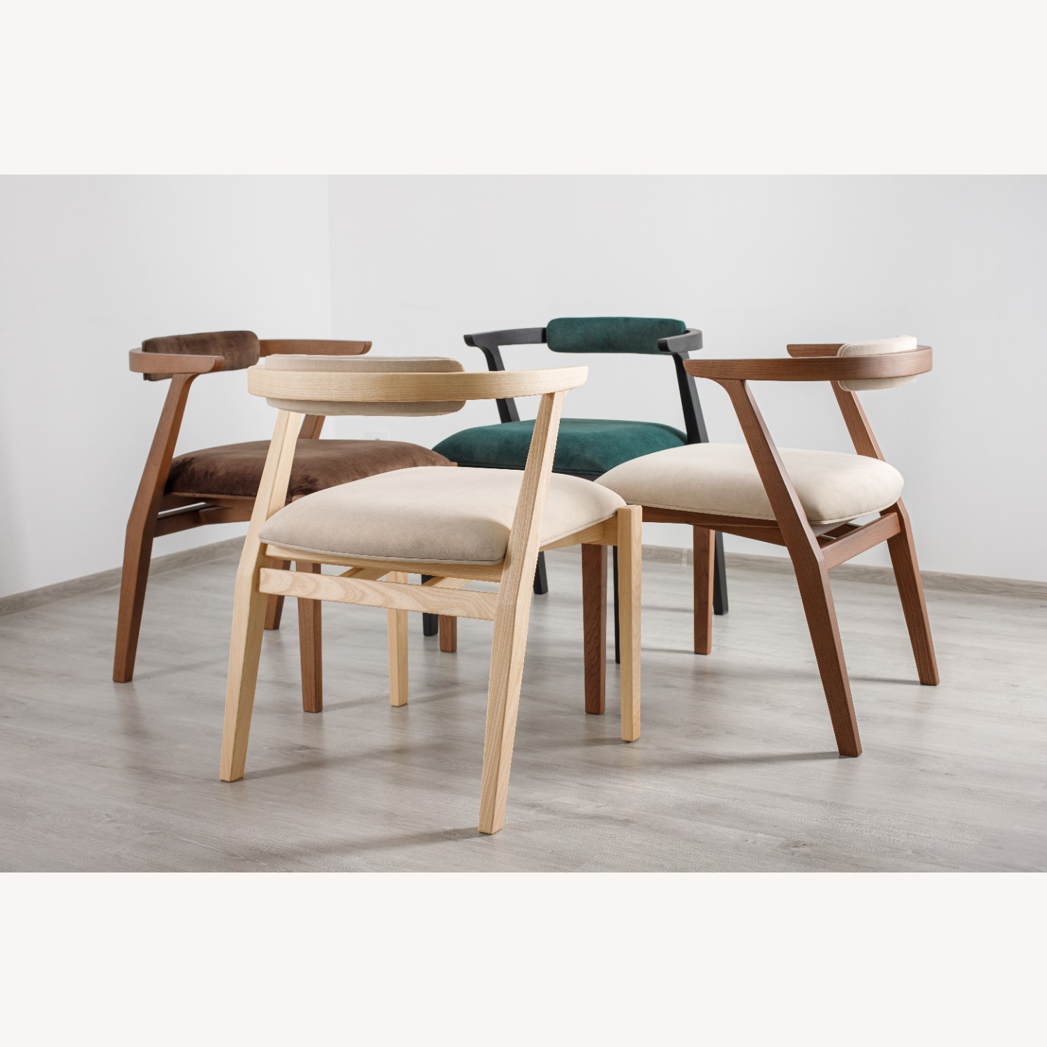 Natural Solid Wood Dining Chair - image-10