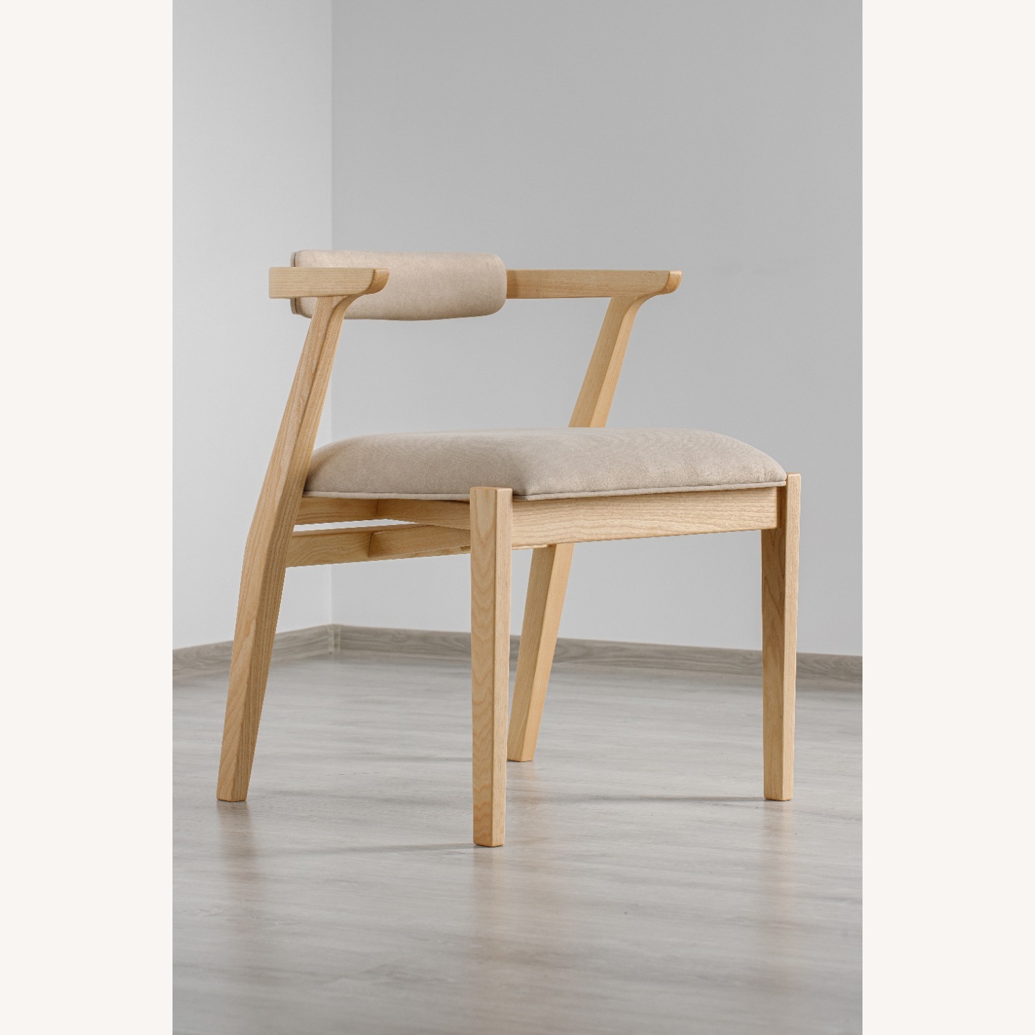 Natural Solid Wood Dining Chair - image-3