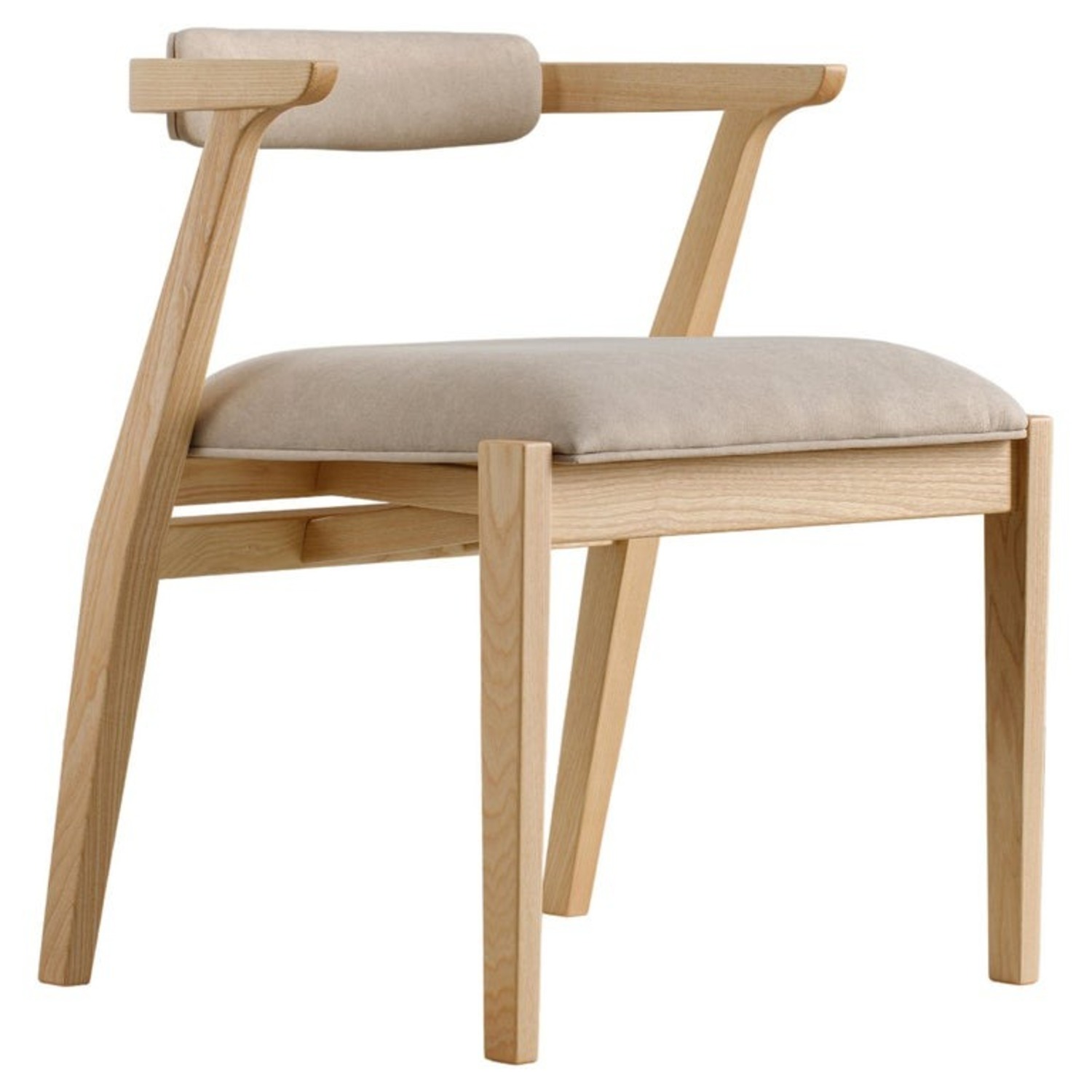 Natural Solid Wood Dining Chair - image-1