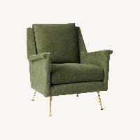 West Elm Carlo Mid Century Chair Metal Legs