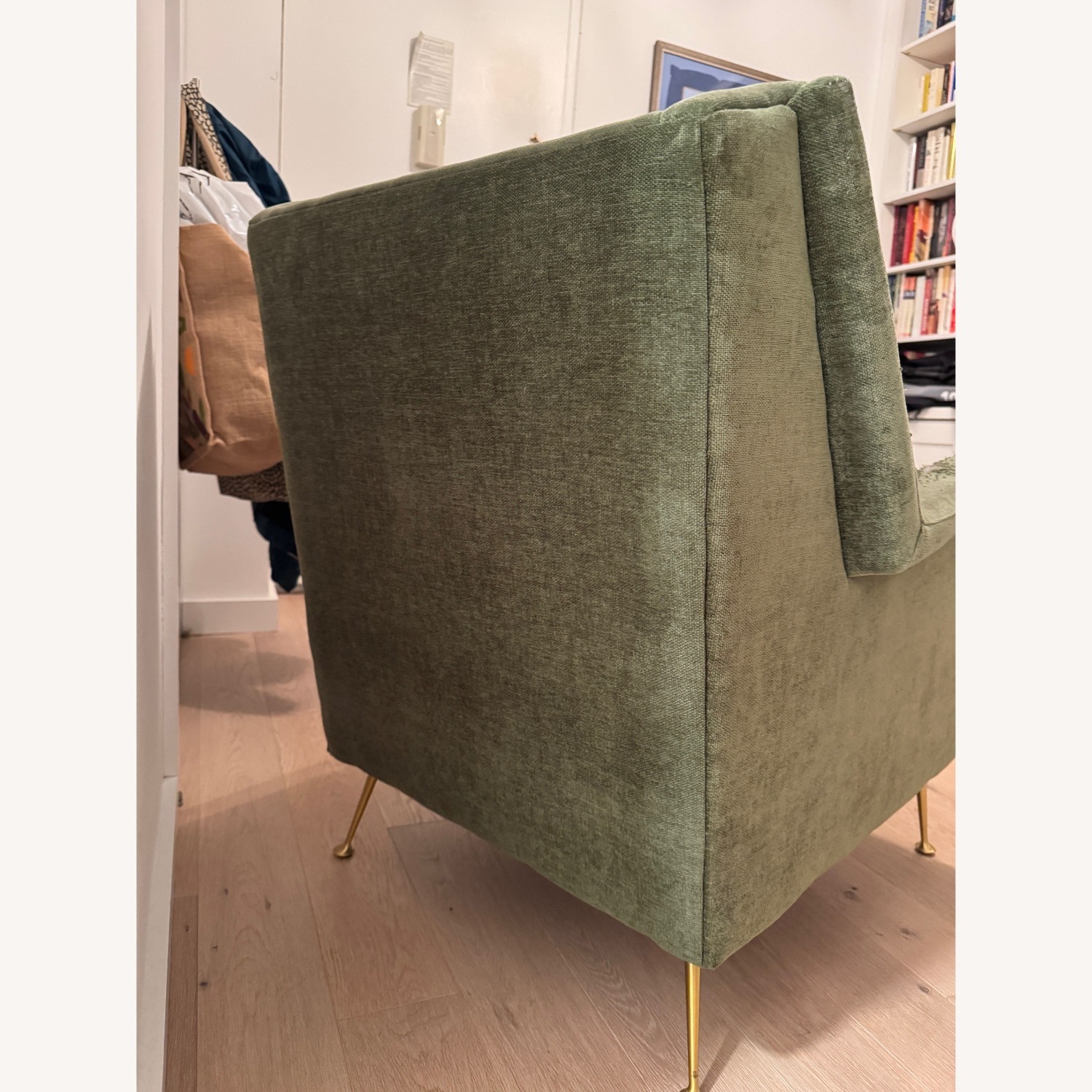 West Elm Carlo Mid Century Chair Metal Legs - image-3