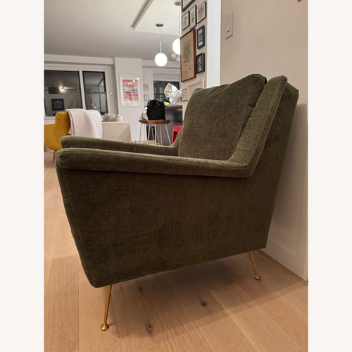 Used West Elm Carlo Mid Century Chair Metal Legs for sale on AptDeco