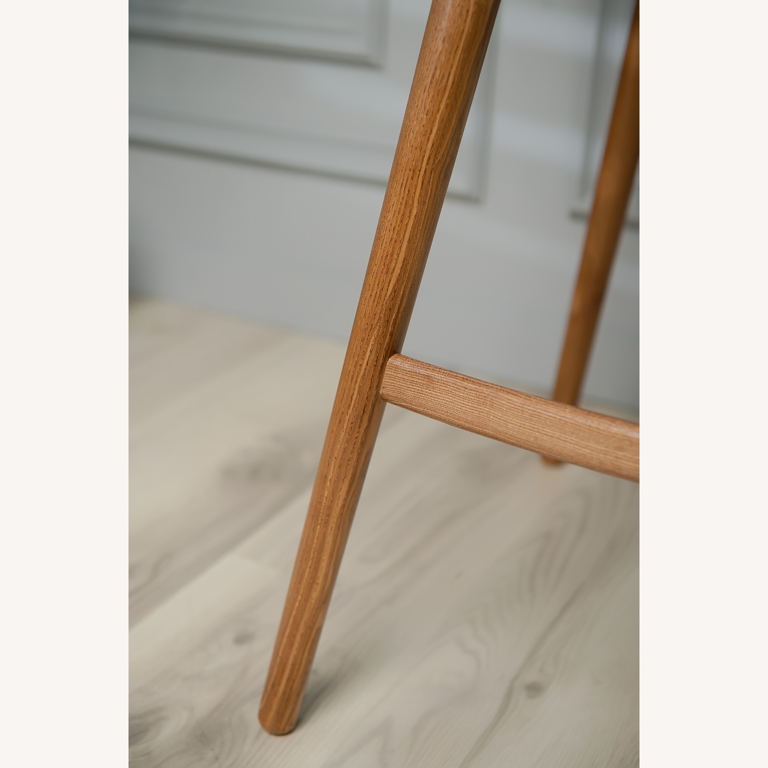Light Brown Solid Wood Bar Stool - image-4