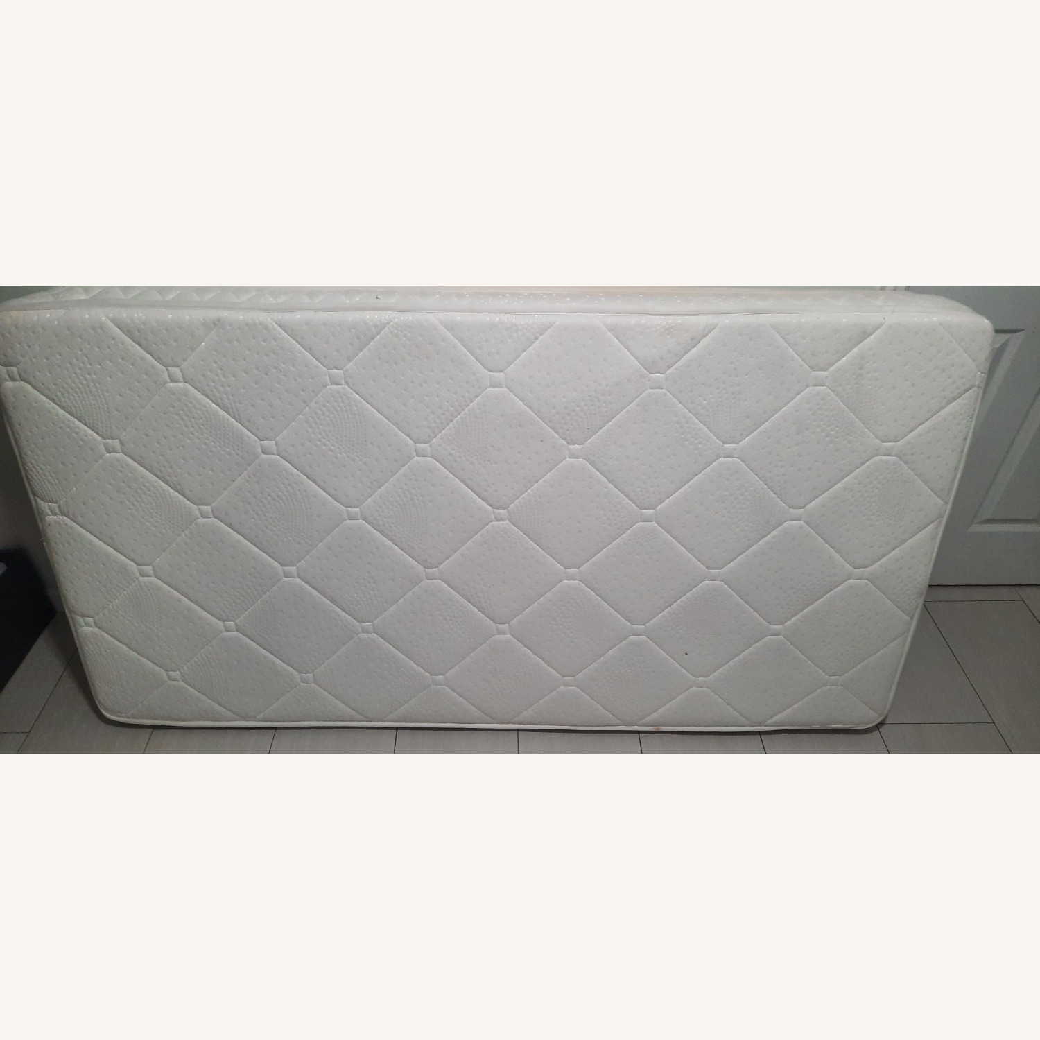 White Wood Twin Bed - image-2