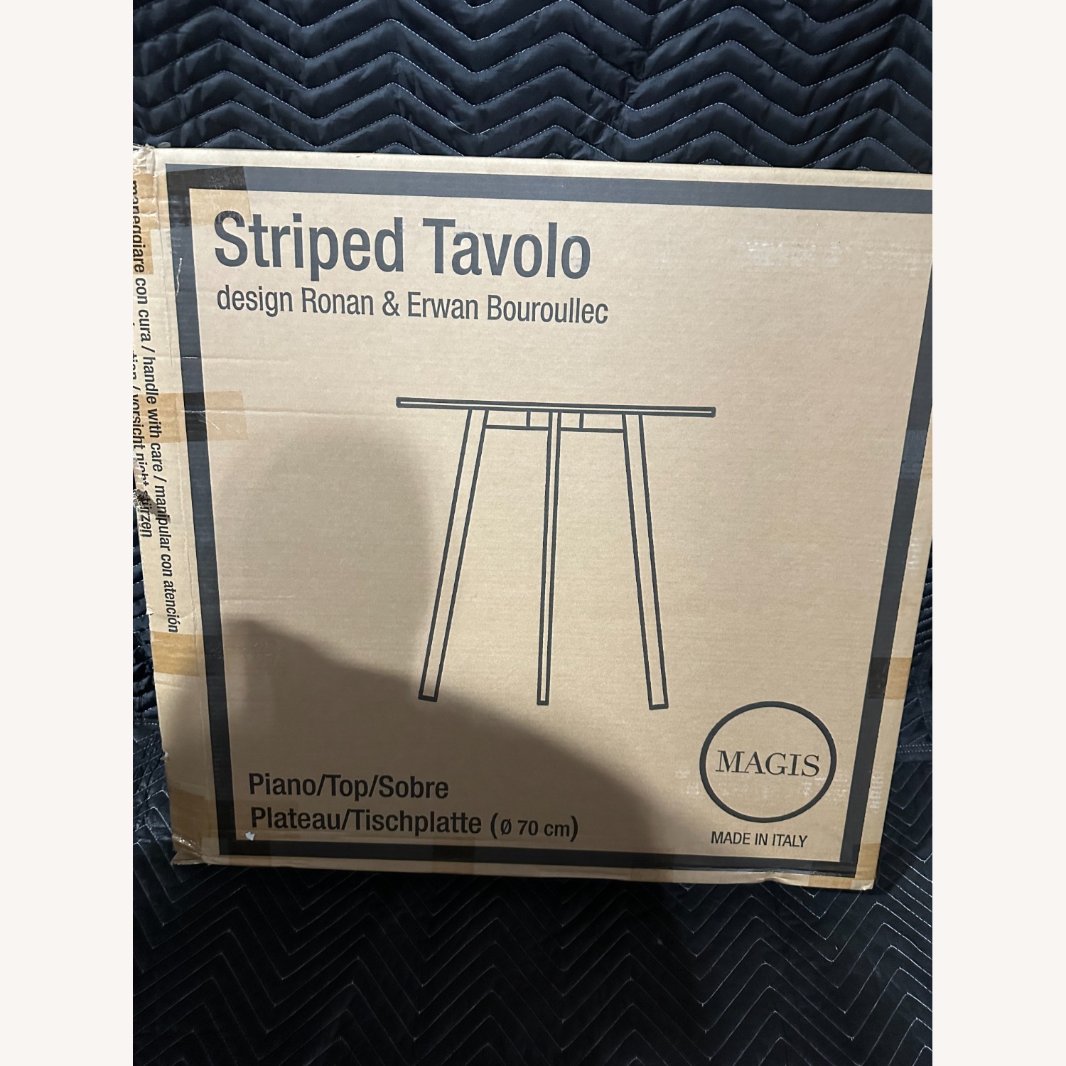 Magis Striped Tavolo Black Wood Side Table - image-2