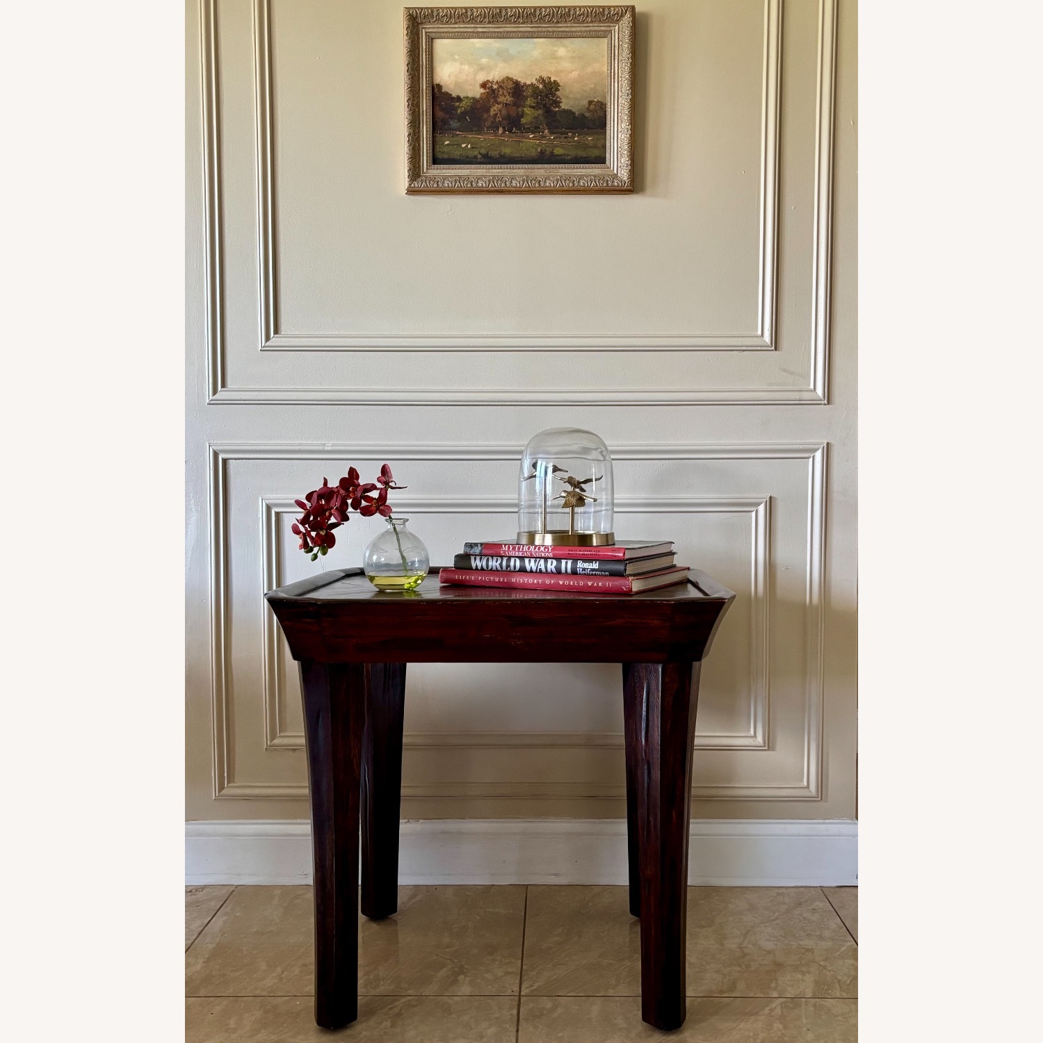 Vintage Solid Wood Accent Table - image-1