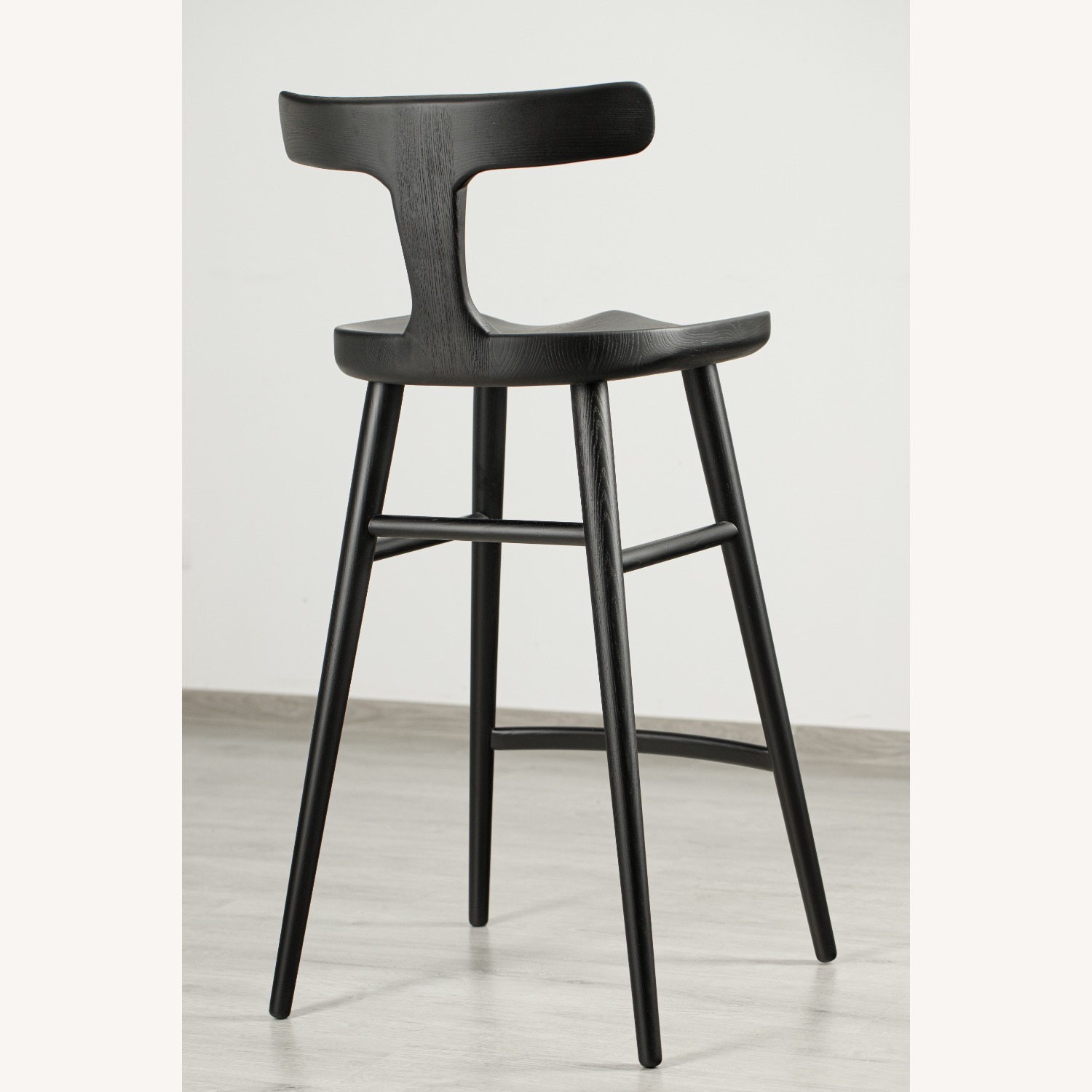 Black Solid Wood Bar Stool - image-10