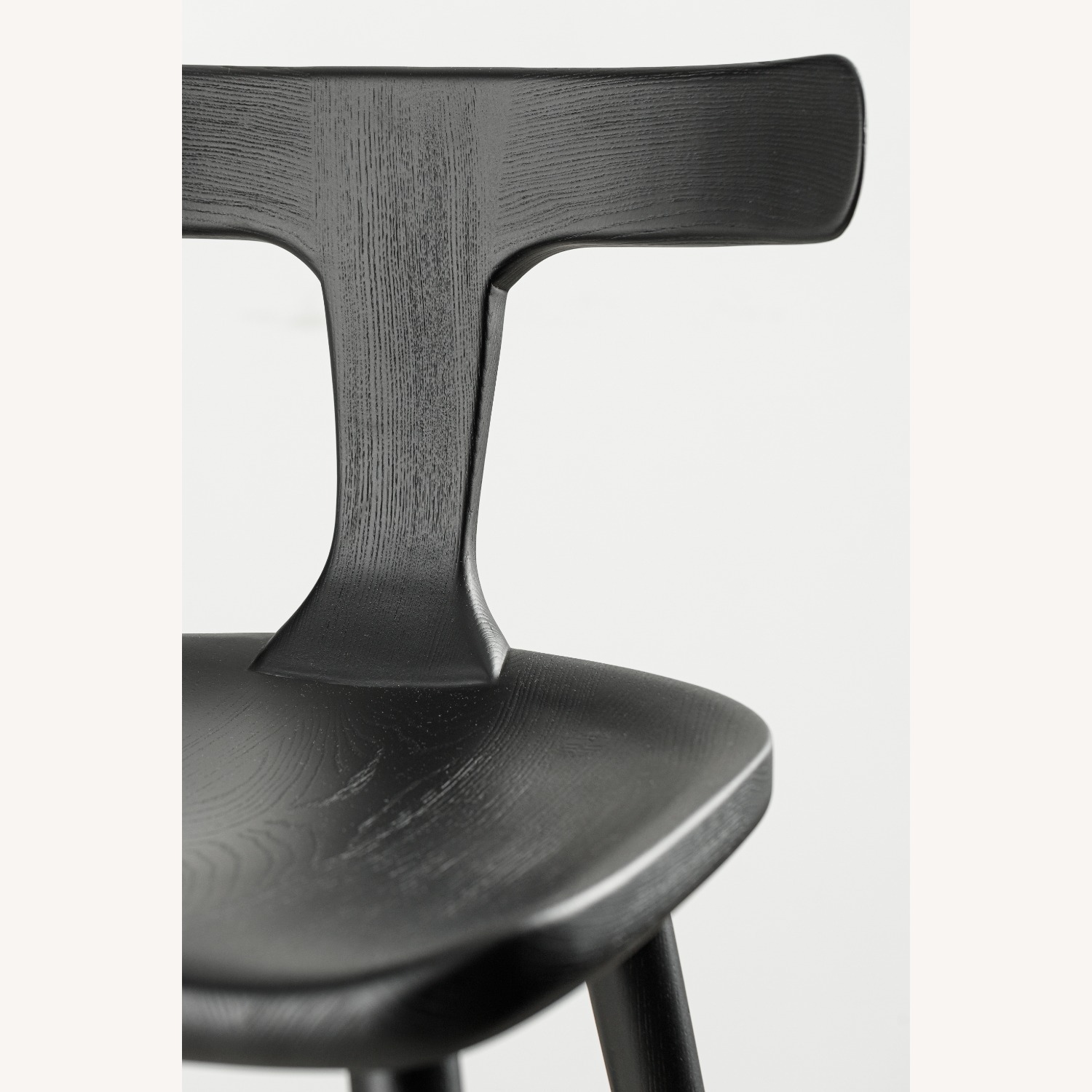 Black Solid Wood Bar Stool - image-4
