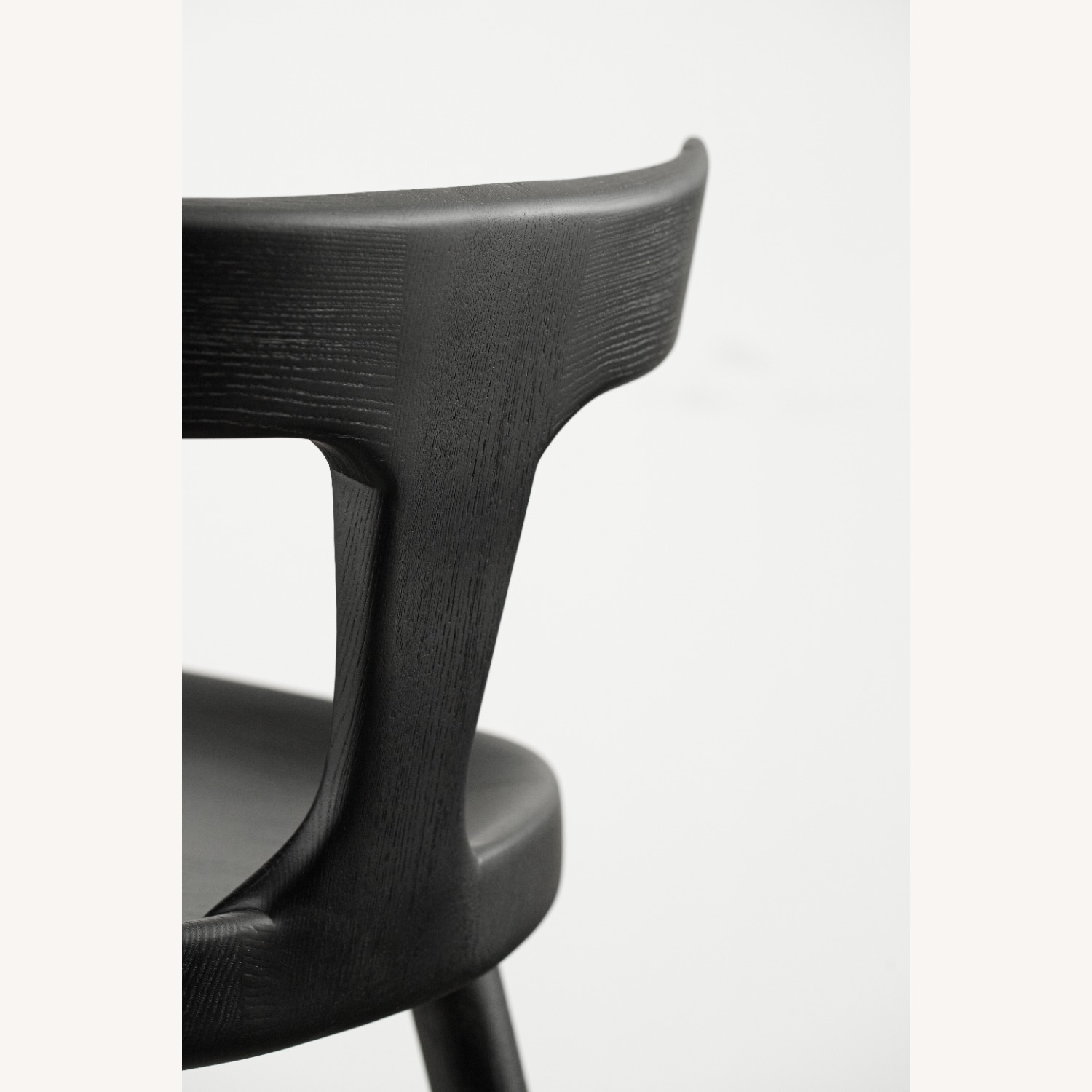 Black Solid Wood Bar Stool - image-9