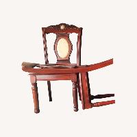 Dark Brown Wood Dining Table