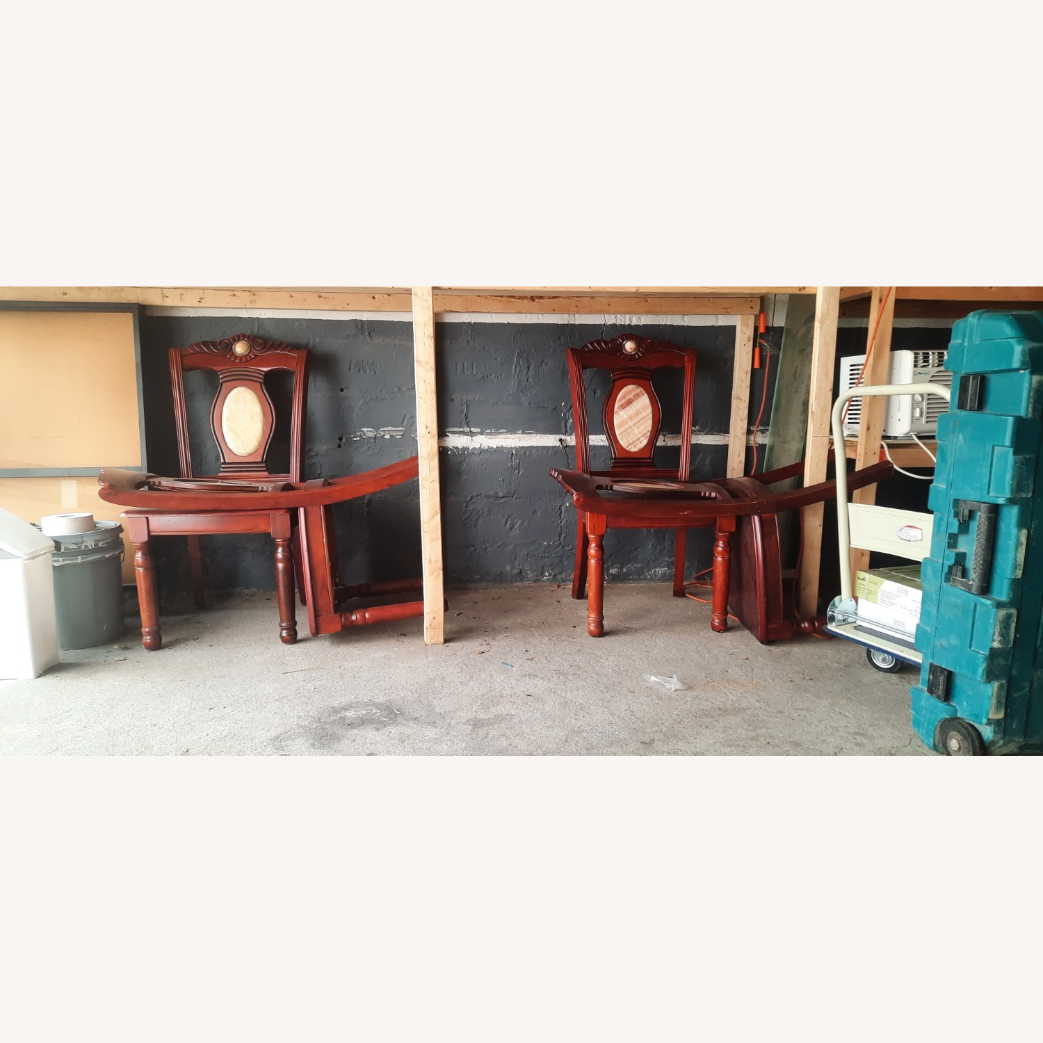 Dark Brown Wood Dining Table - image-4