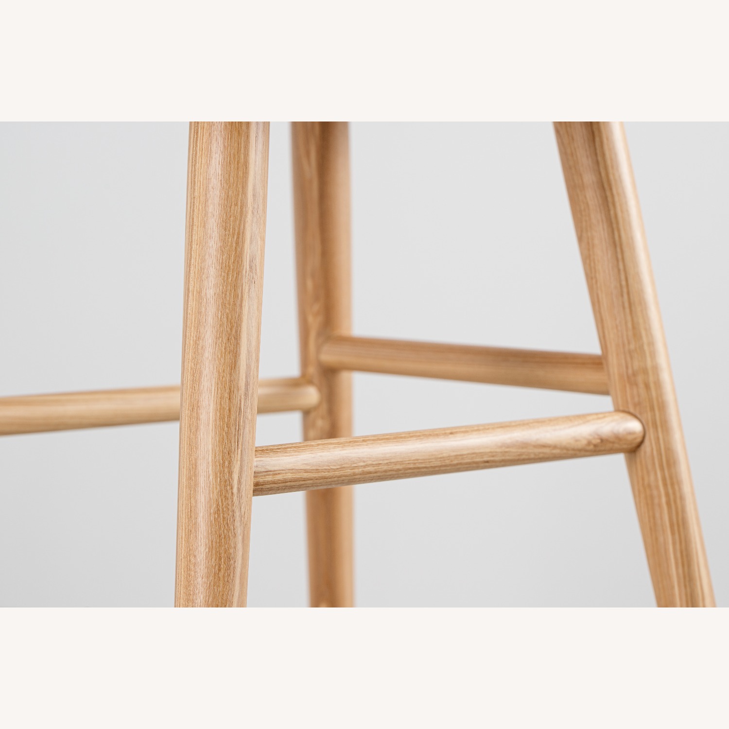 Natural Solid Wood Bar Stool - image-5
