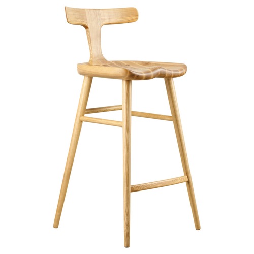 Used Natural Solid Wood Bar Stool for sale on AptDeco