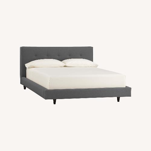 Used Crate & Barrel Tate Dark Gray Queen Bed for sale on AptDeco