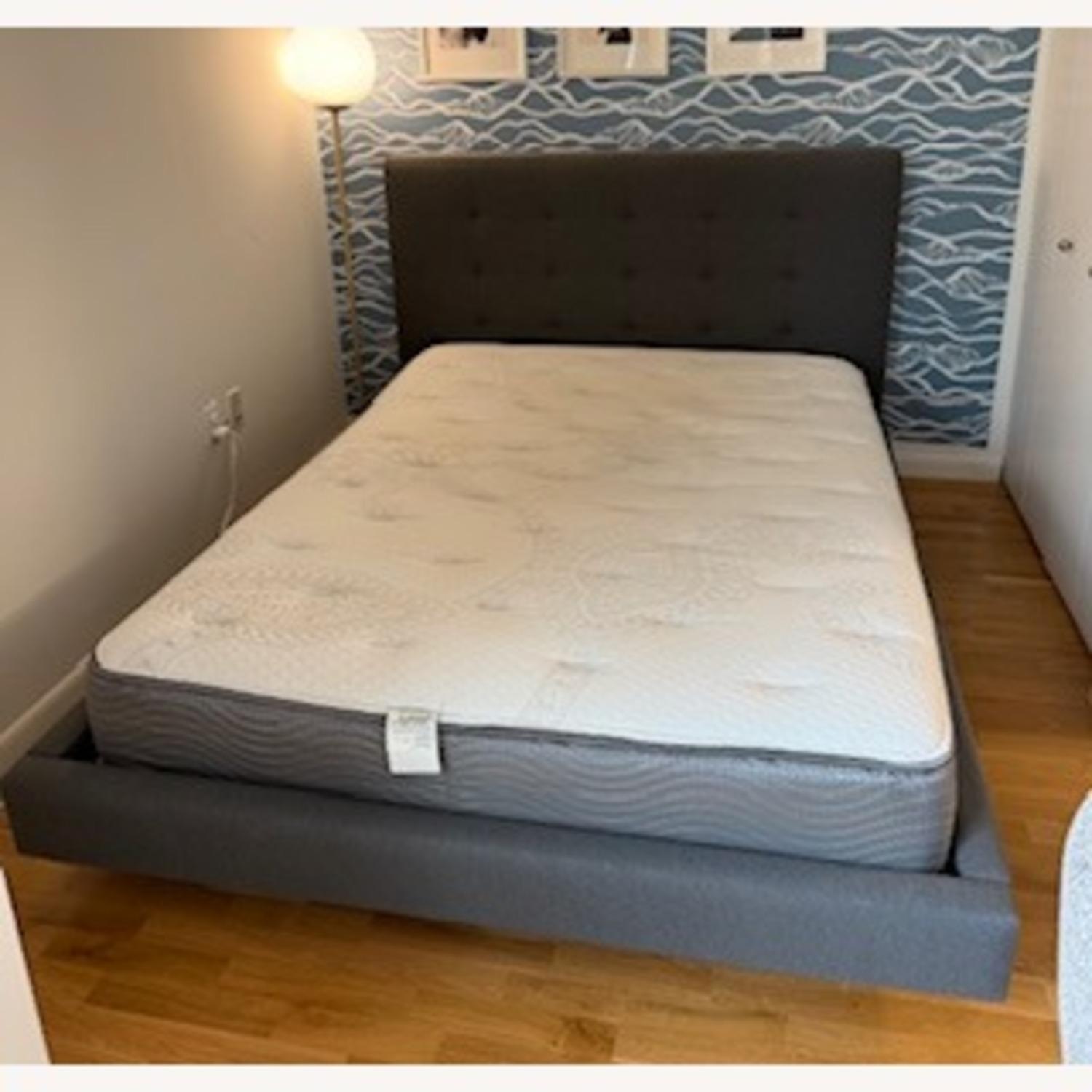 Crate & Barrel Tate Dark Gray Queen Bed  - image-3