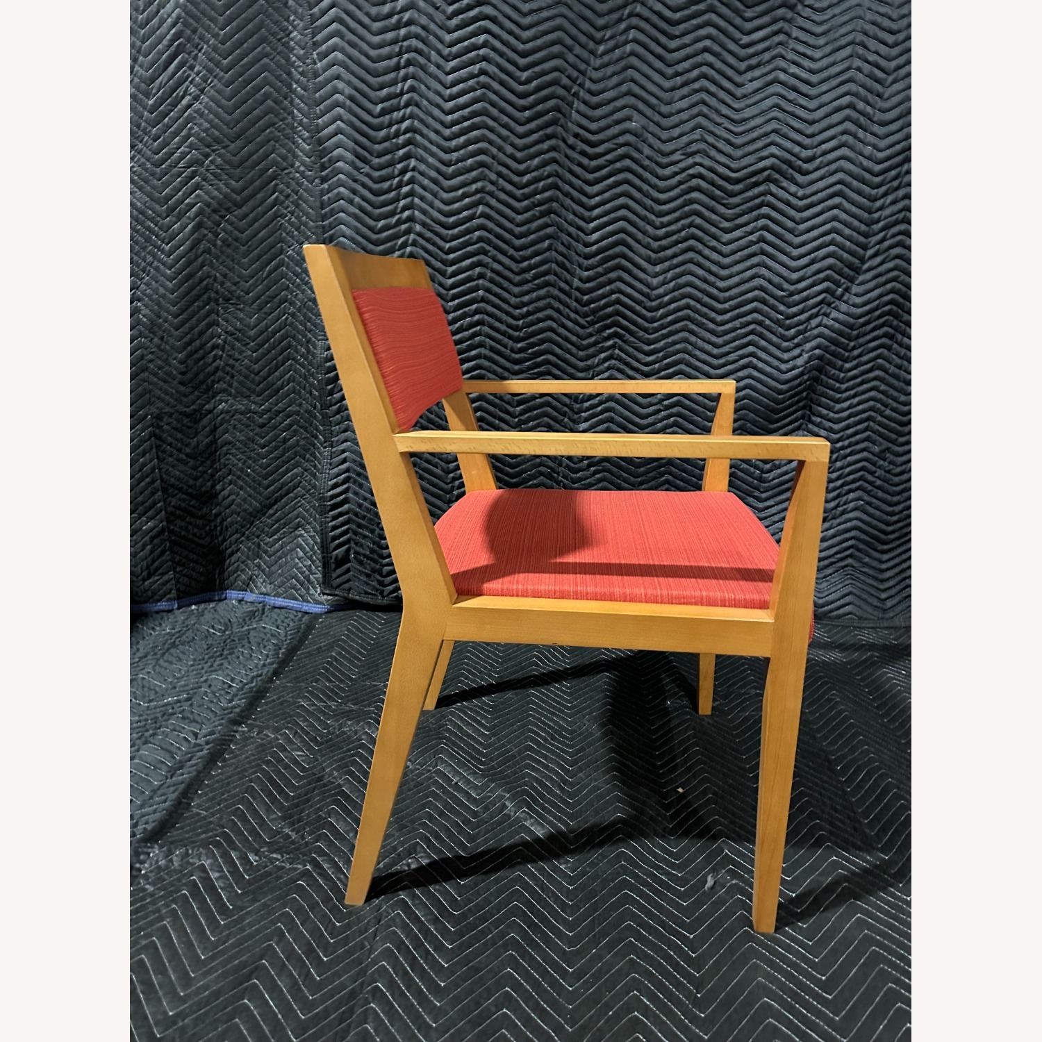 Haworth Candor Guest Chair Red Fabric Armchair - image-3