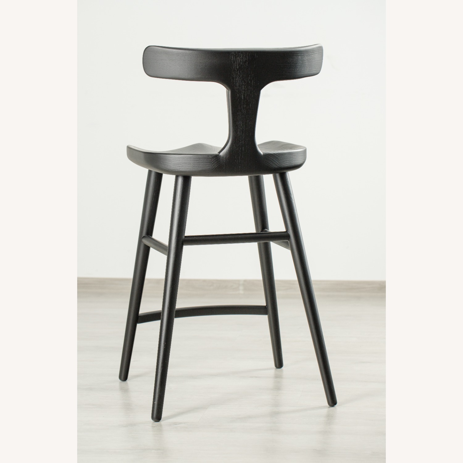 Black Solid Wood Counter Stool - image-8
