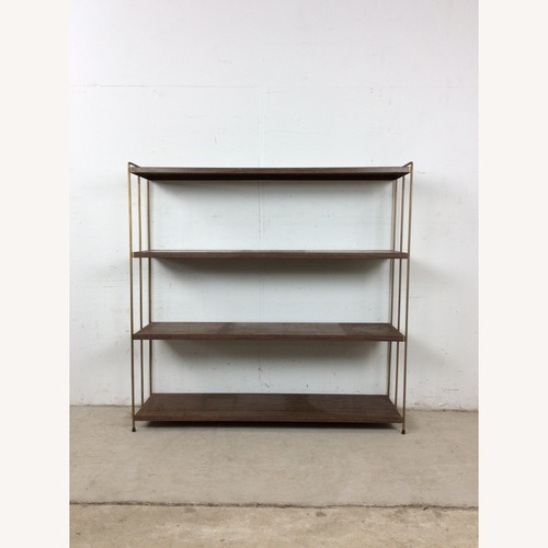 Used MCM 4 Shelf Bookcase with Faux Wood Print for sale on AptDeco