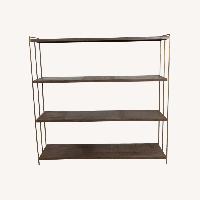 MCM 4 Shelf Bookcase with Faux Wood Print