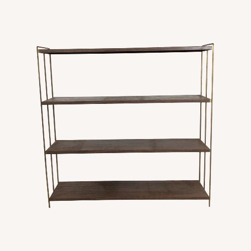 Used MCM 4 Shelf Bookcase with Faux Wood Print for sale on AptDeco