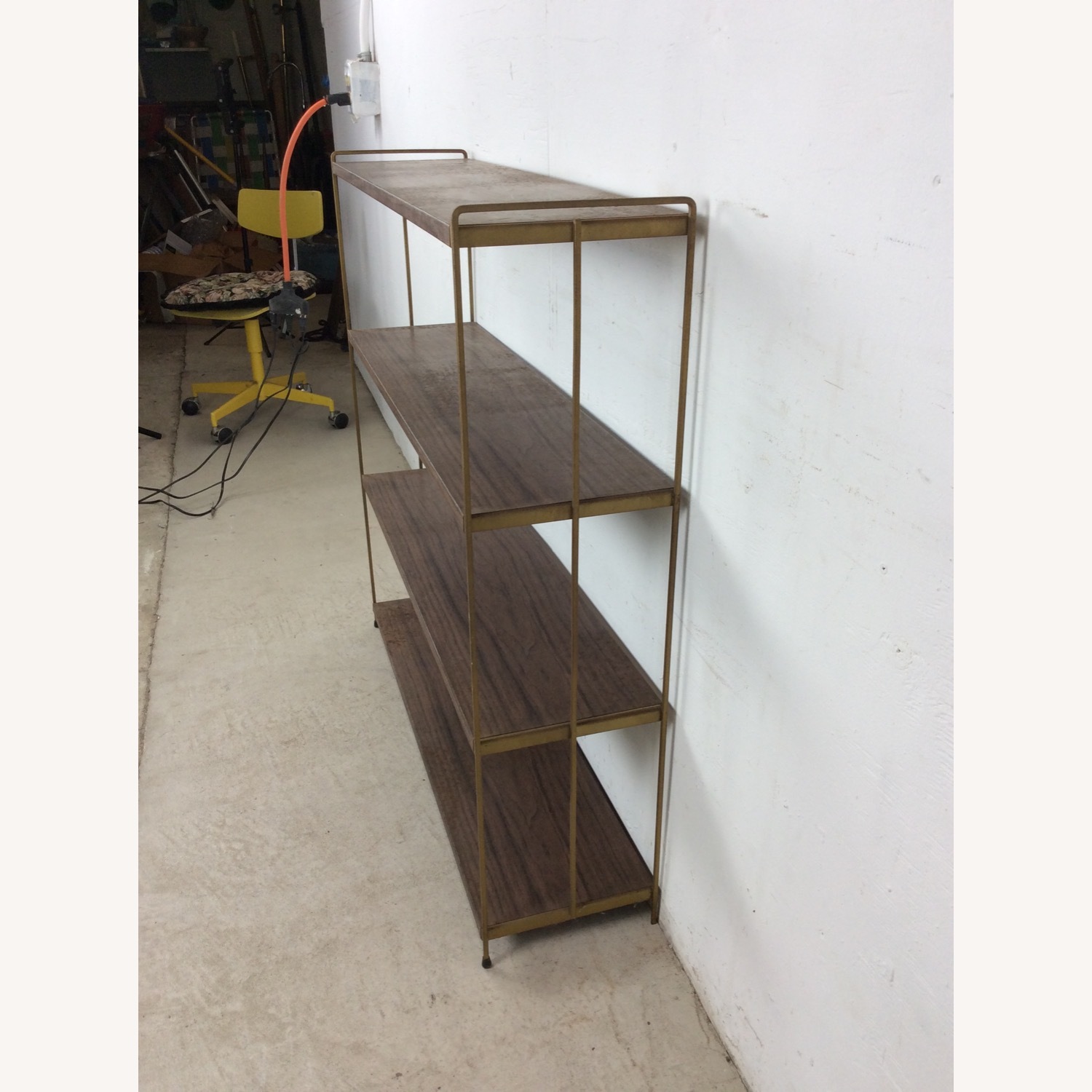 MCM 4 Shelf Bookcase with Faux Wood Print - image-5