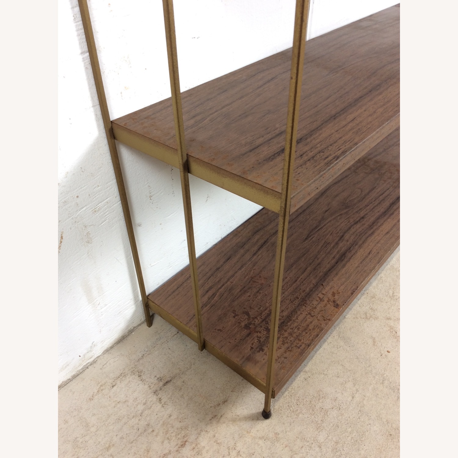 MCM 4 Shelf Bookcase with Faux Wood Print - image-7