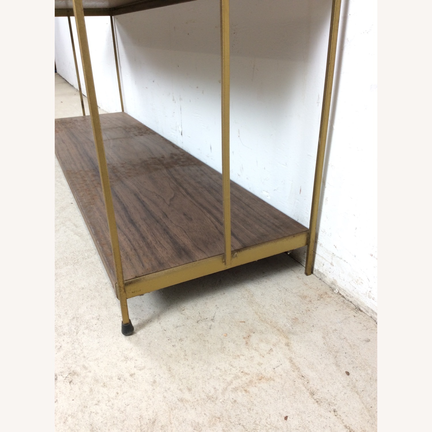 MCM 4 Shelf Bookcase with Faux Wood Print - image-9