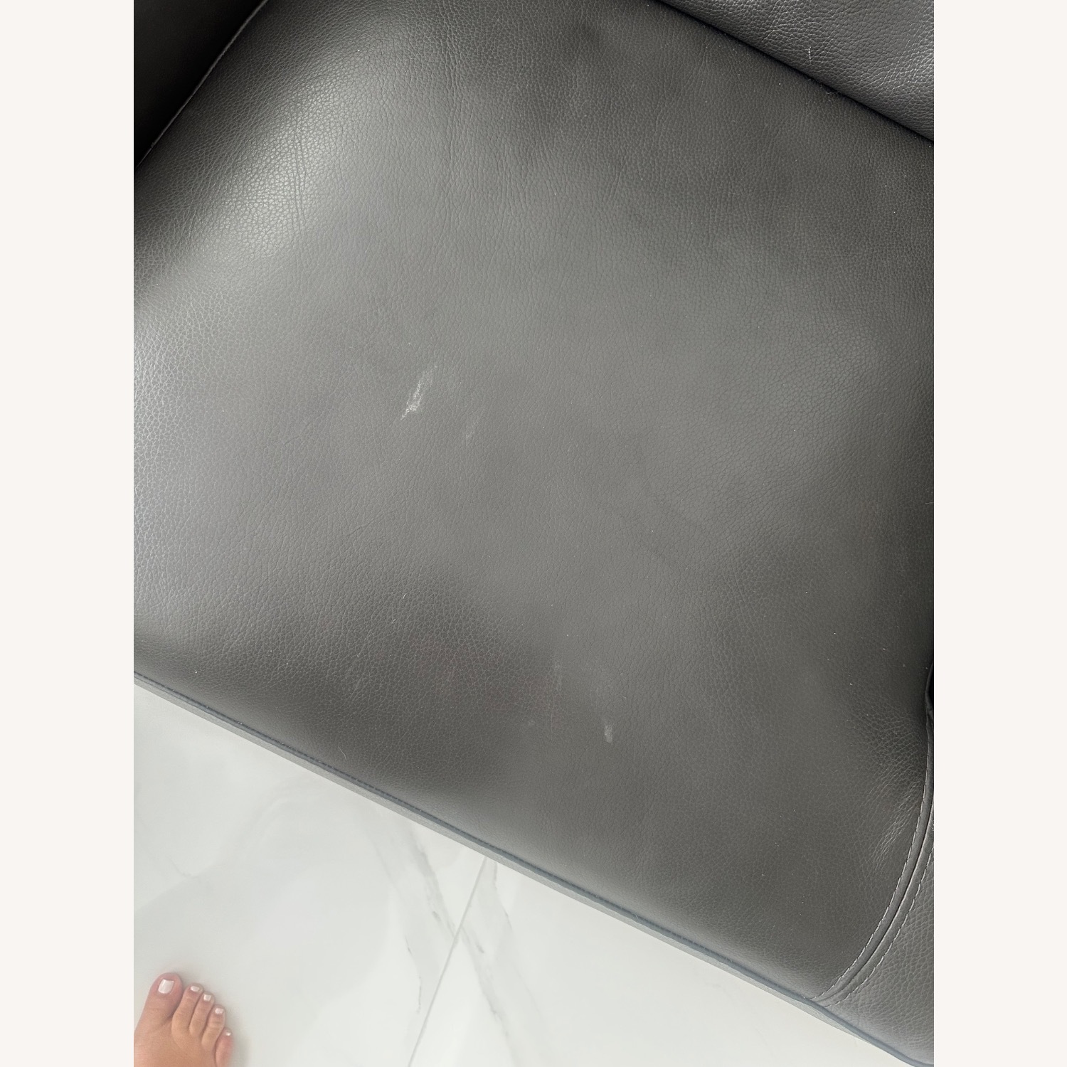 Chateau D'ax Dark Gray Leather 2 Seater Sofa - image-4