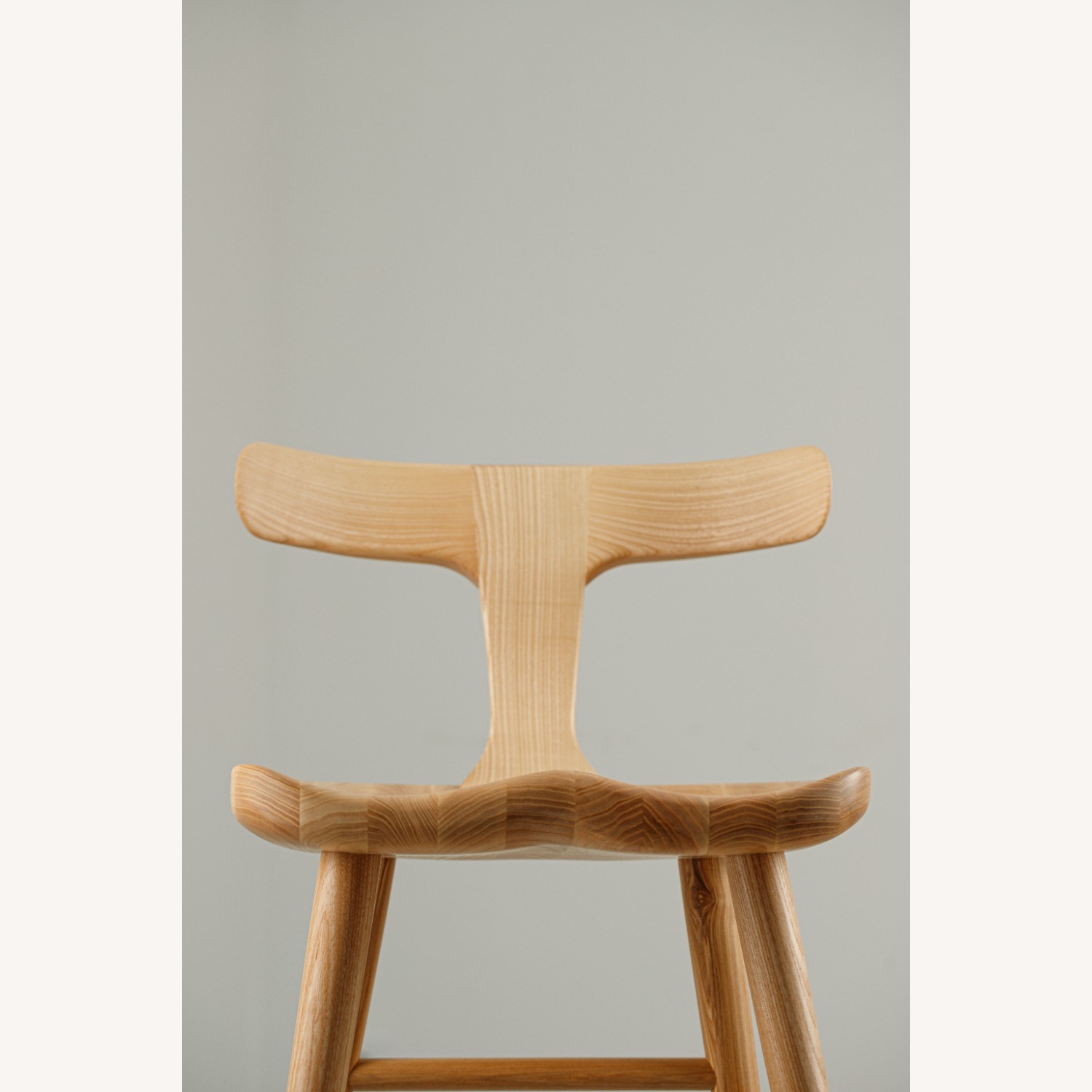 Natural Solid Wood Counter Stool - image-5