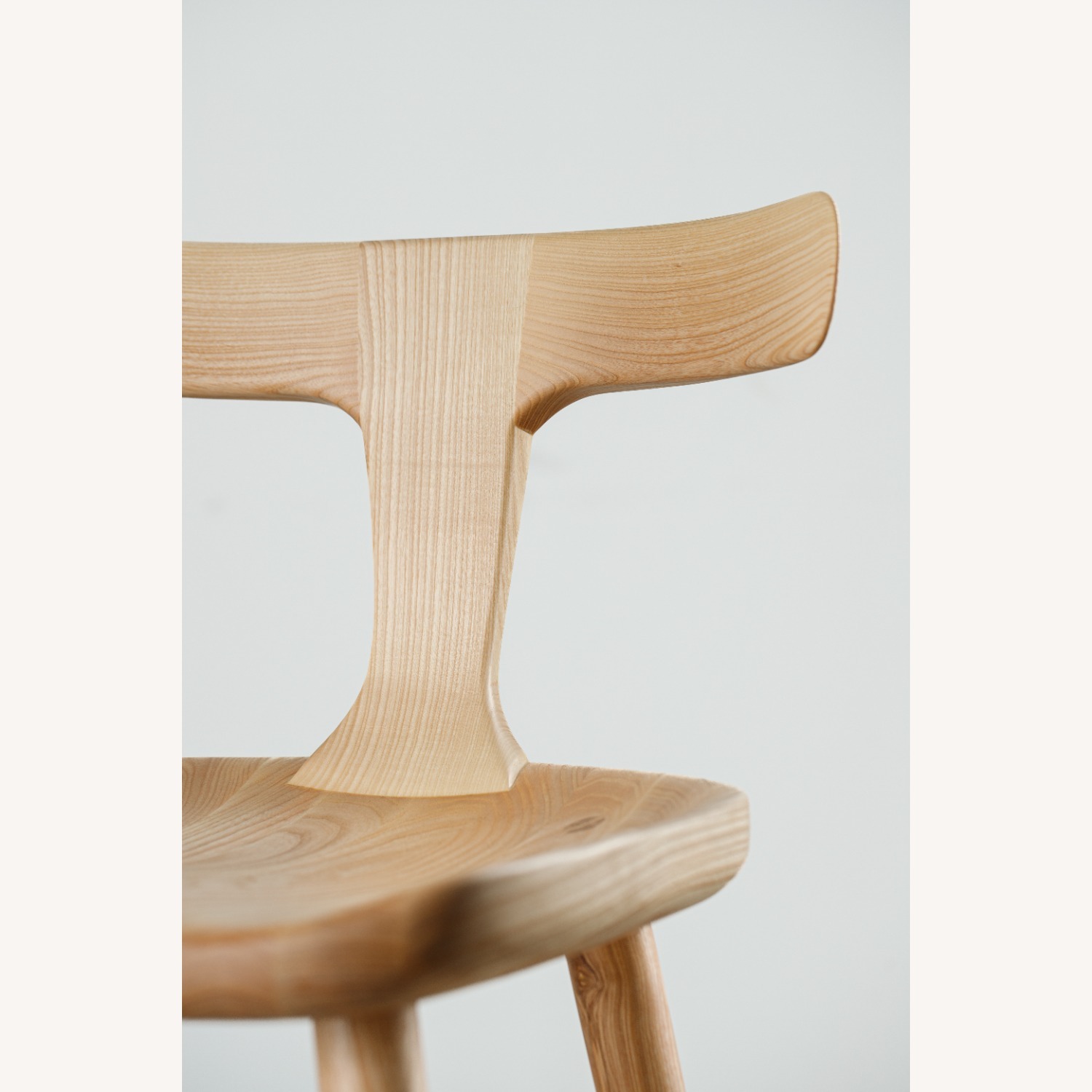 Natural Solid Wood Counter Stool - image-3