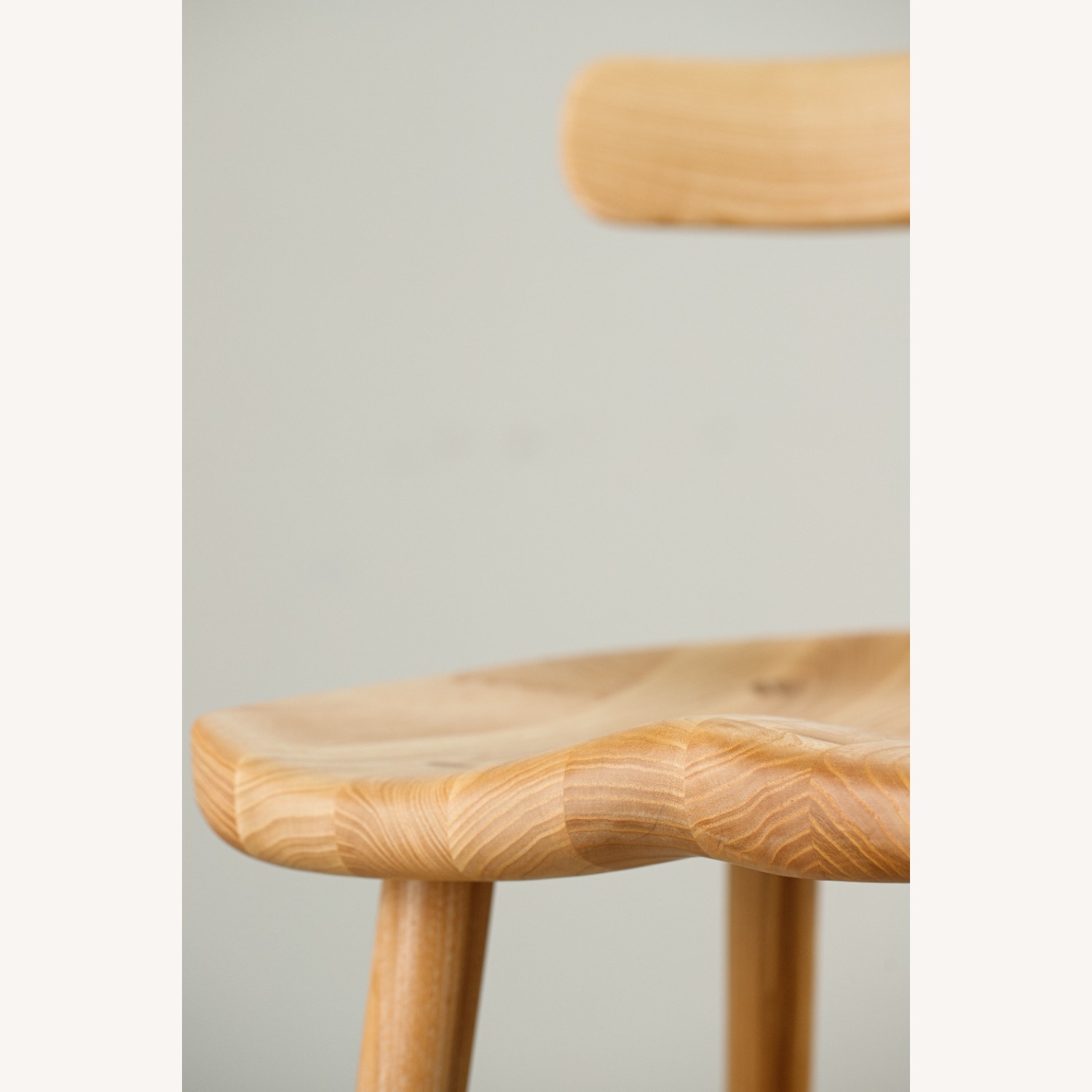 Natural Solid Wood Counter Stool - image-11