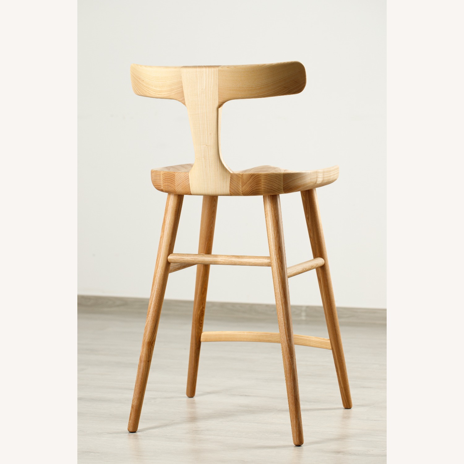 Natural Solid Wood Counter Stool - image-8