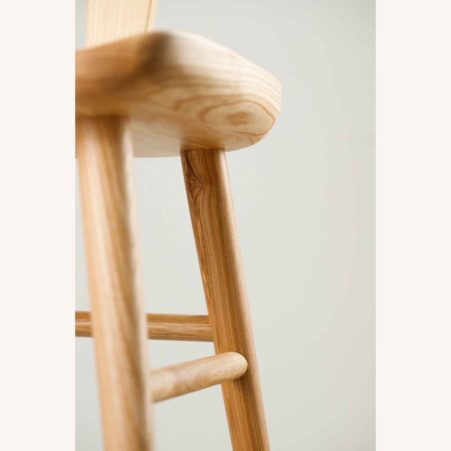 Natural Solid Wood Counter Stool - image-4