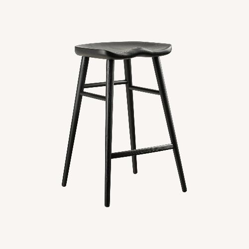 Used Black Solid Wood Counter Stool for sale on AptDeco