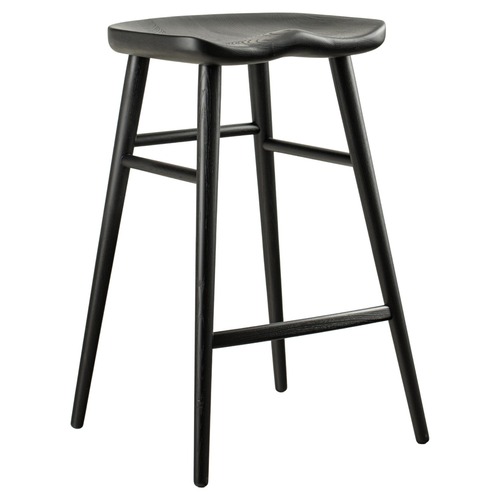 Used Black Solid Wood Counter Stool for sale on AptDeco