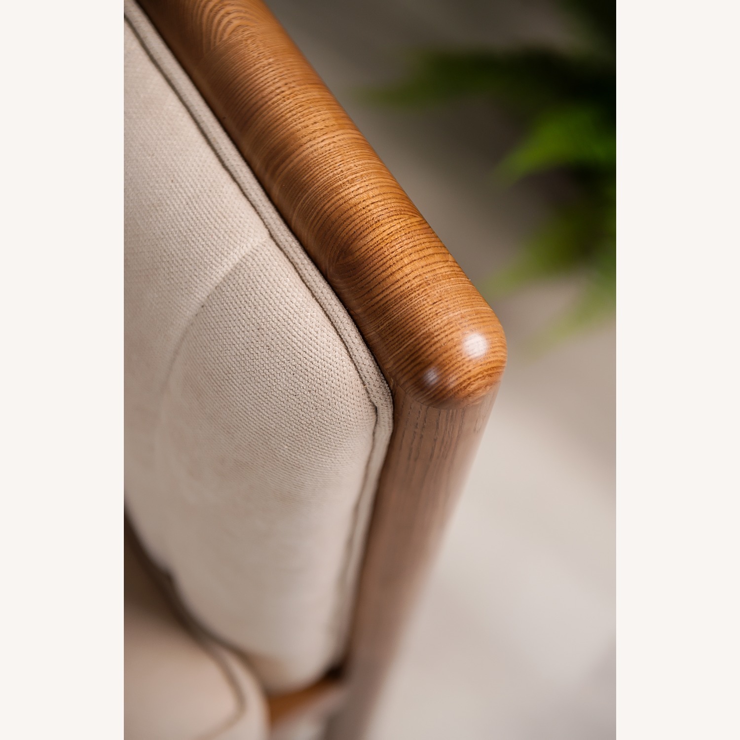 Light Brown Solid Wood Armchair - image-17