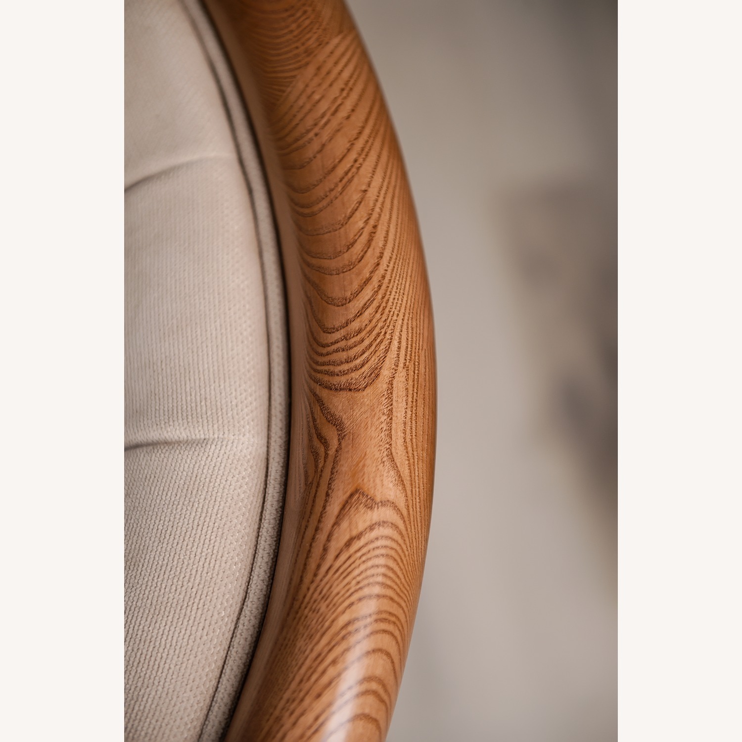 Light Brown Solid Wood Armchair - image-16