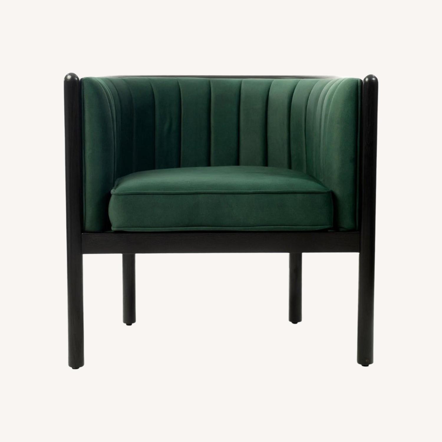 Black Solid Wood Armchair - image-0