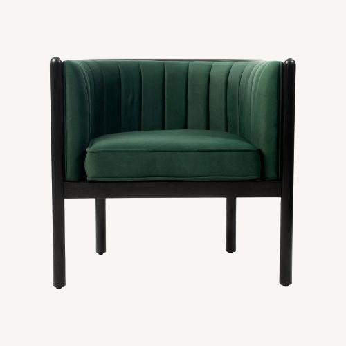 Used Black Solid Wood Armchair for sale on AptDeco