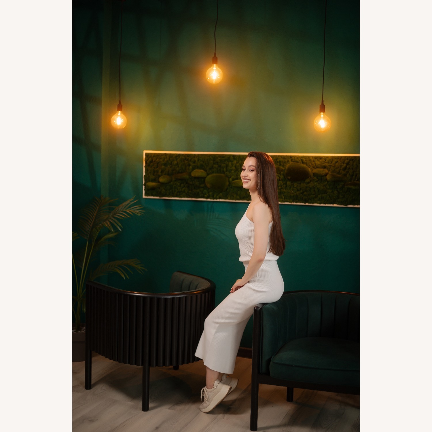 Black Solid Wood Armchair - image-10