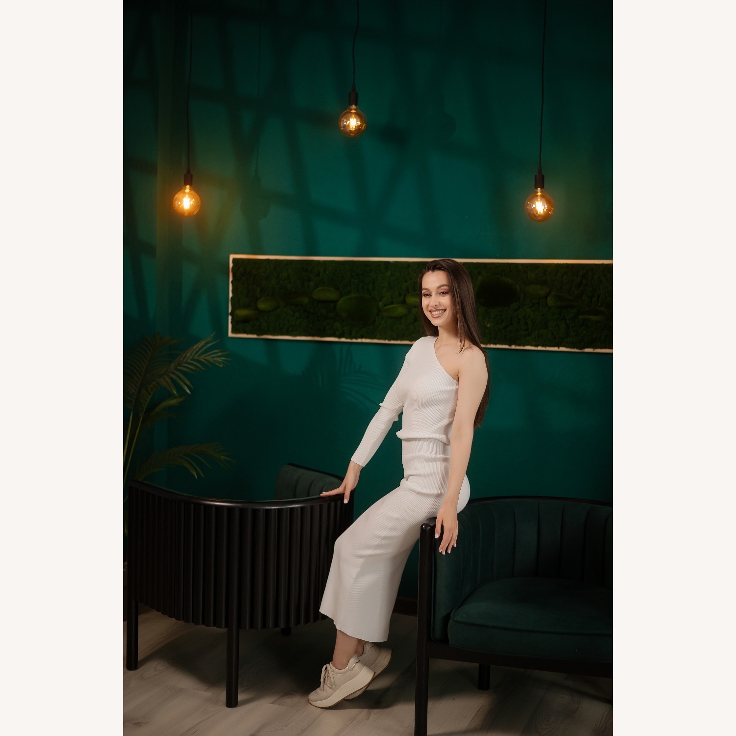 Black Solid Wood Armchair - image-11