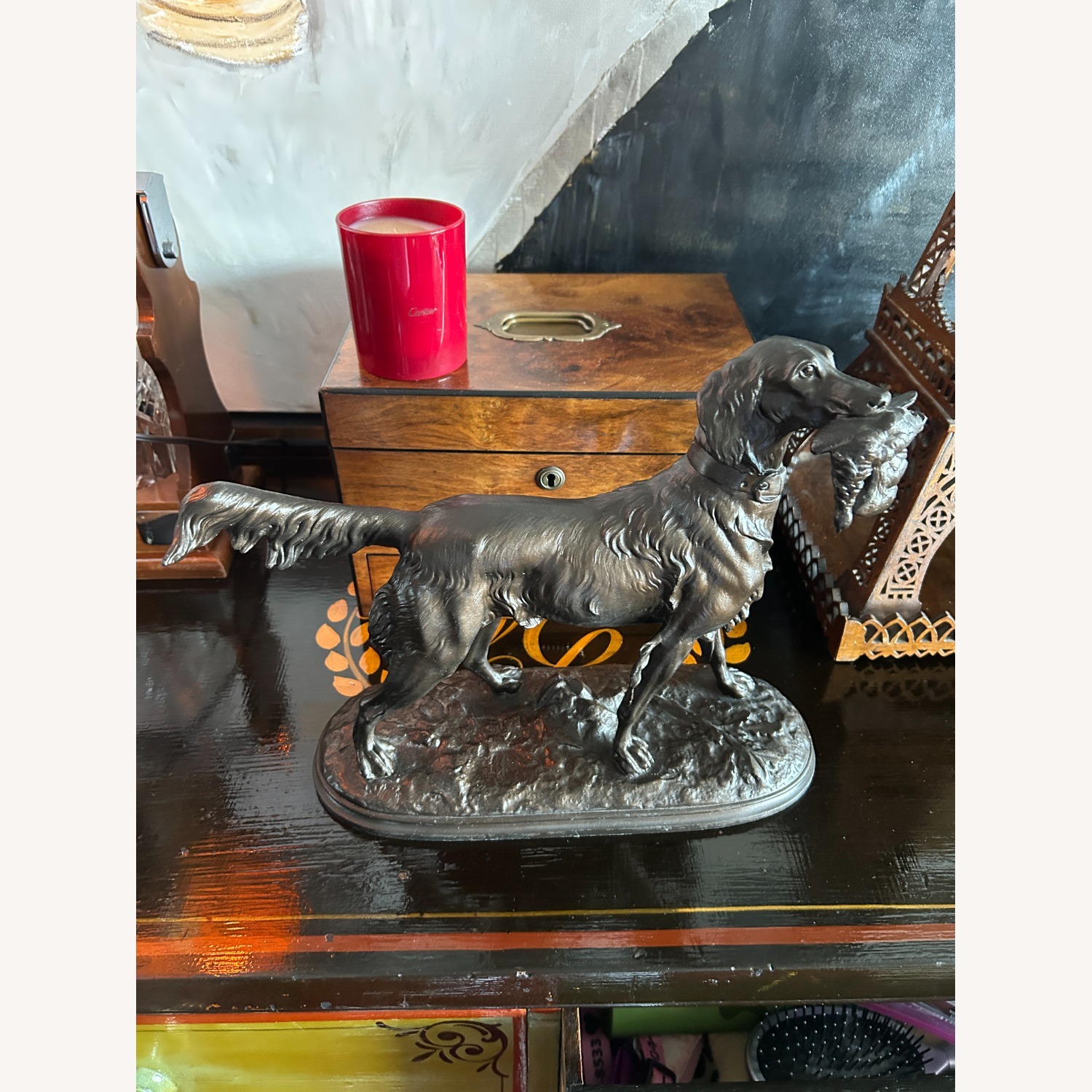 Vintage/Antique Finds Dark Gray Metal Décor - image-1