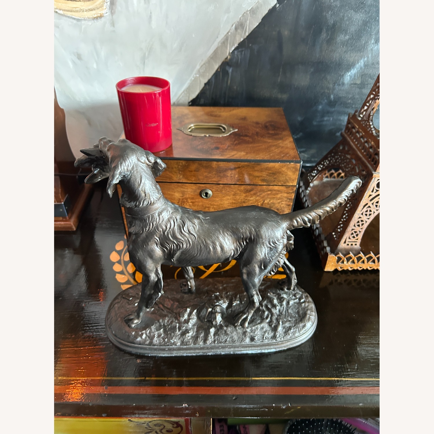 Vintage/Antique Finds Dark Gray Metal Décor - image-3