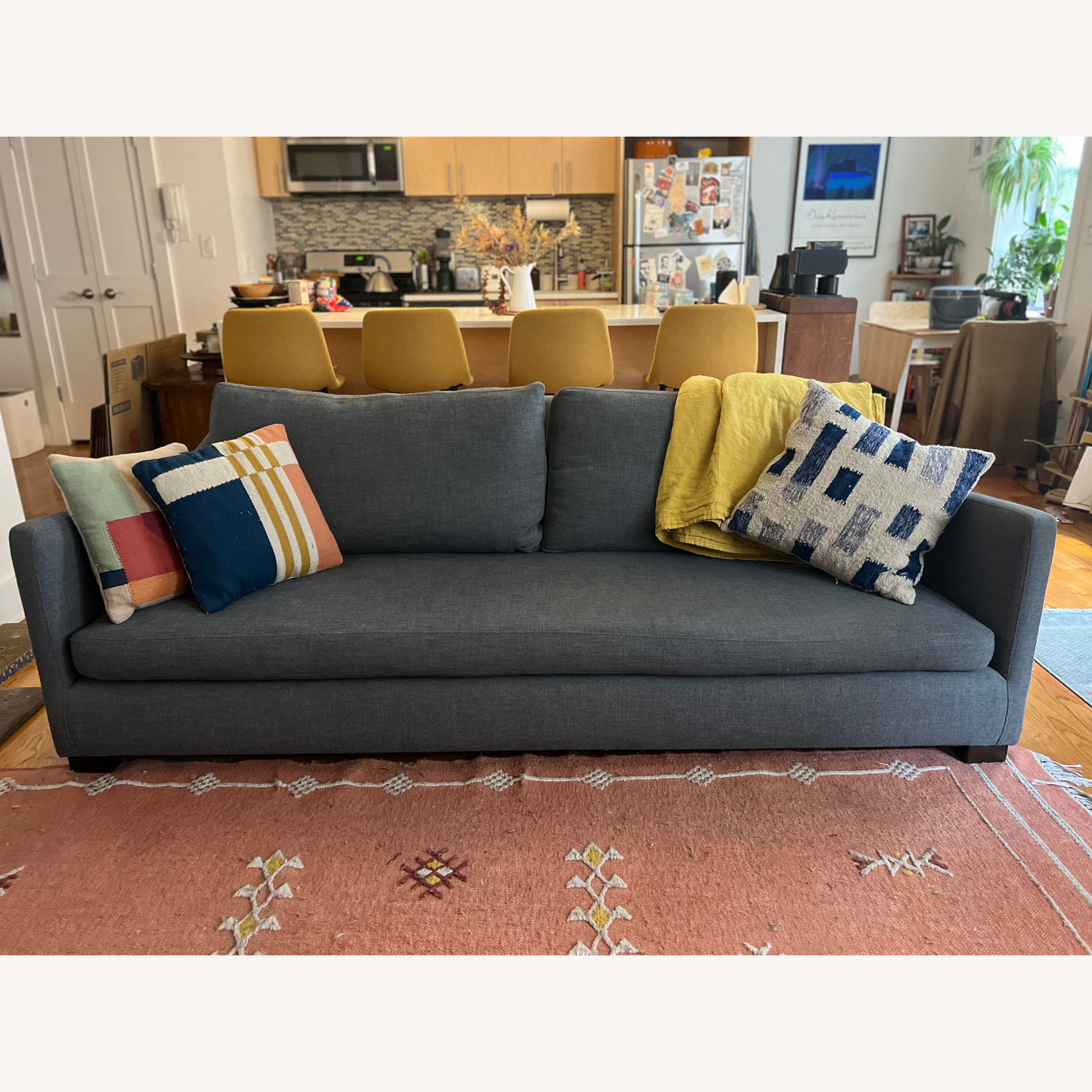 Montauk Sofa Jones Dark Gray Linen 3+ Seater Sofa - image-1