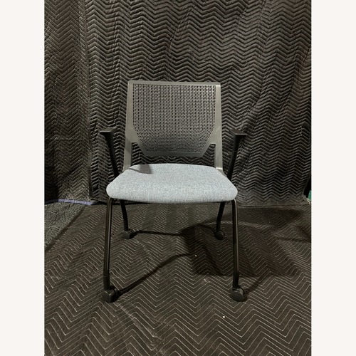 Used Haworth Blue Fabric Armchair for sale on AptDeco