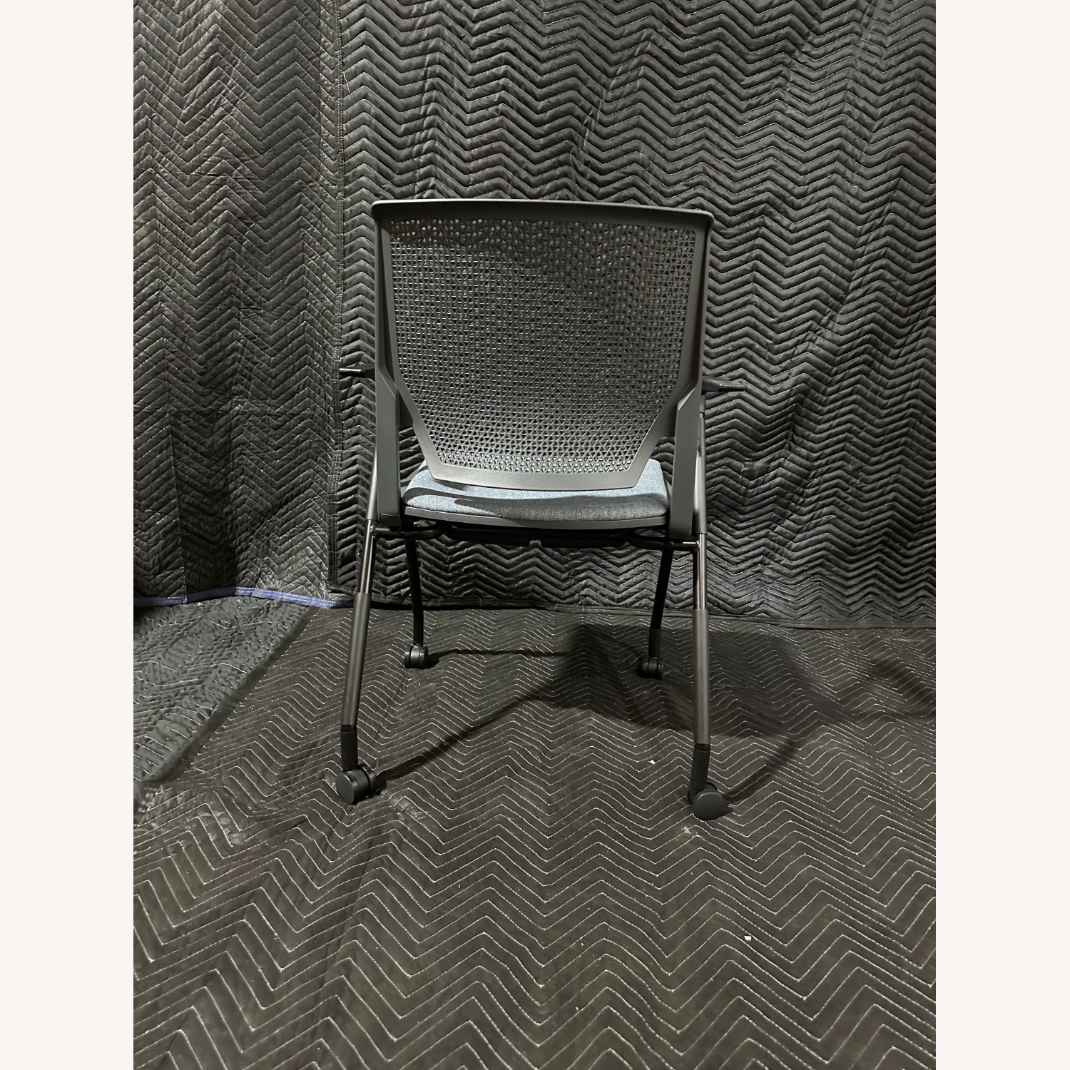 Haworth Blue Fabric Armchair - image-3