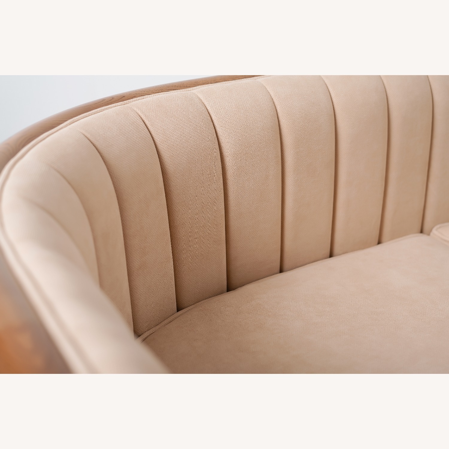 Alton Light Brown Wood Loveseat - image-6