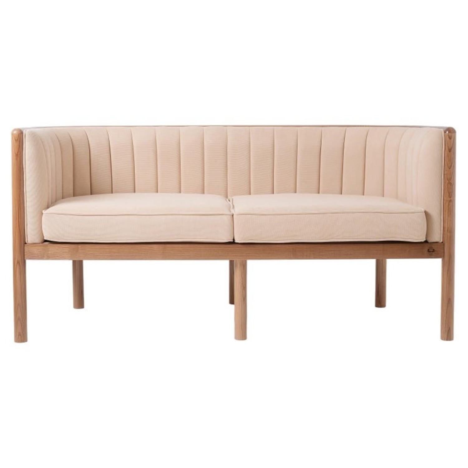 Alton Light Brown Wood Loveseat - image-1
