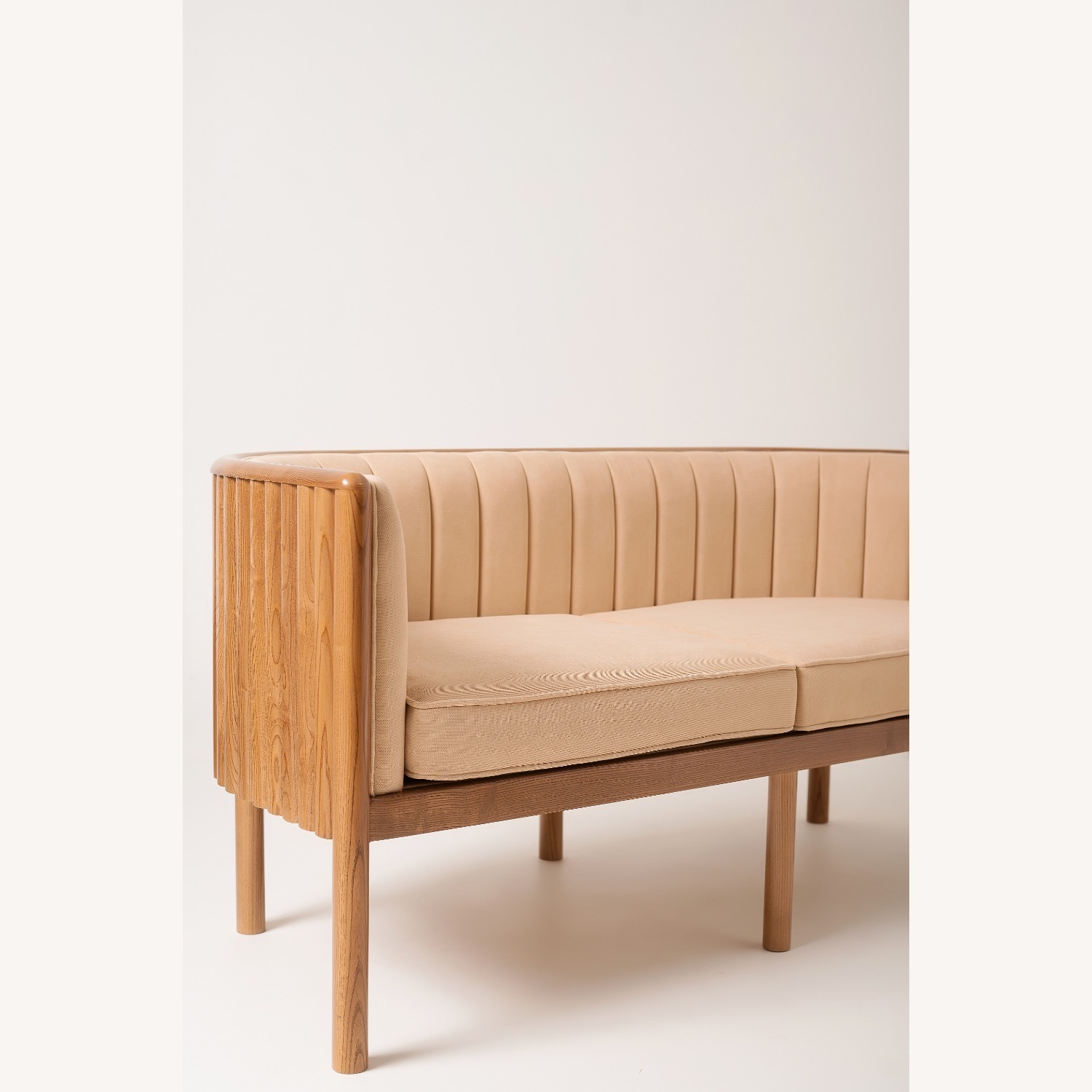 Alton Light Brown Wood Loveseat - image-3