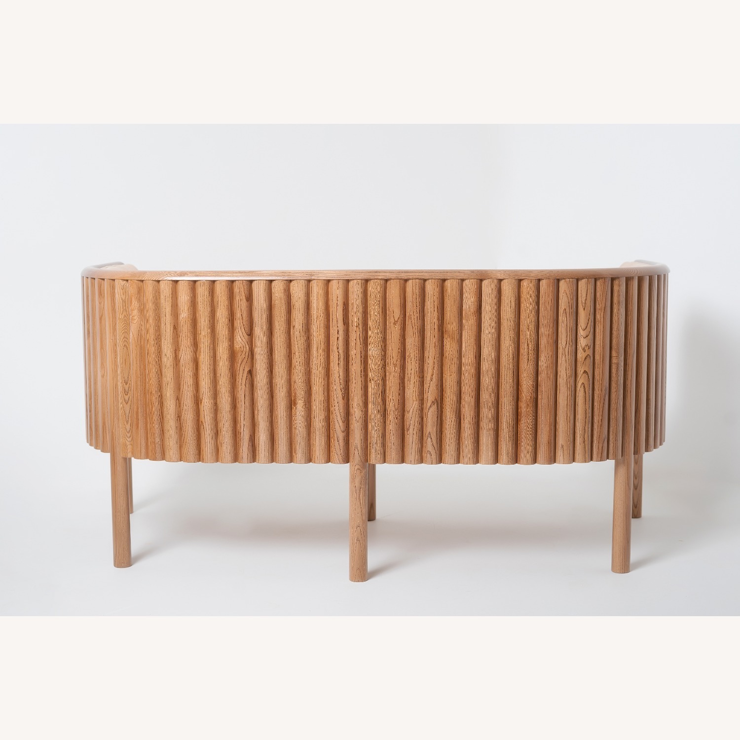 Alton Light Brown Wood Loveseat - image-5